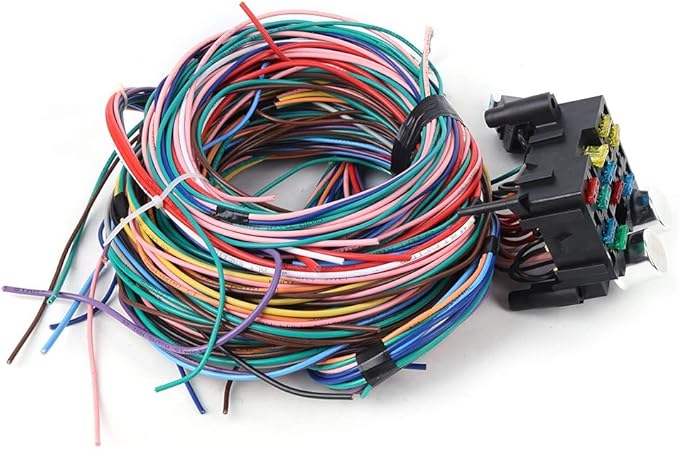 Amazon.com: Ejoyous 12 Circuit Wiring Harness Kit Long Wires Wiring