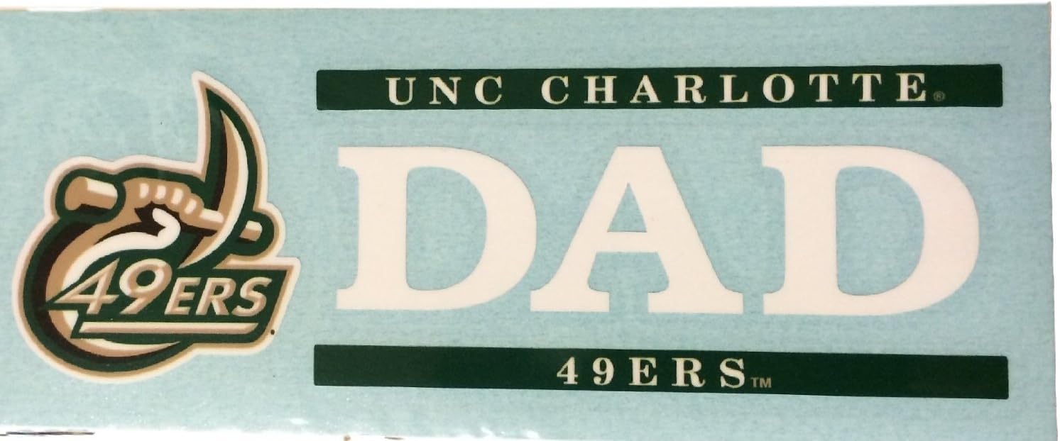 Amazon Com Unc Charlotte 49ers 6 X2 Dad Auto Vinyl Decal Sports