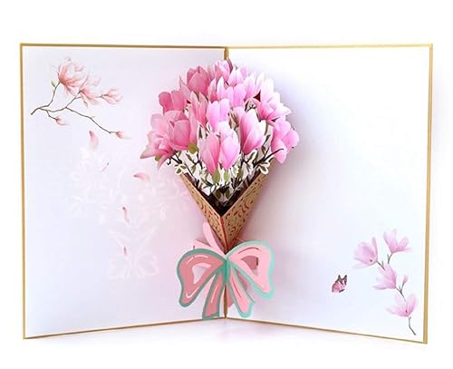Worldwide Ltd Fatto A Mano 3d Pop Up Biglietto Di Auguri Rosa Magnolia Madri Giorno Anniversario Di Matrimonio San Valentino Fidanzamento Laurea Da Sposa Baby Shower Grazie Amazon It Handmade