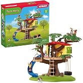 Schleich Farm World - 28Pc Adventure Tree House Playset - Kids 3+ | 42408 | Farm Animal Figurine, Realistic Animal Toys, Barn Toy for Kids 3+, Screen-Free Imaginative Pretend Play, Montessori