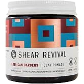 Shear Revival American Gardens Clay Pomade - Strong Hold, Matte Dry Finish | For Men &amp; Women, Vegan, For All Hair Types, 99% All Natural Ingredients, Orange &amp; Oakmoss Scent, Travel Friendly 3.4oz