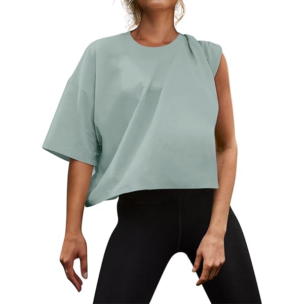 Women's Oversized Short Sleeve T-Shirt - Loose Fit Casual Blouse, Crewneck Basic Top For Work, Lounge, Or Workout - View #4