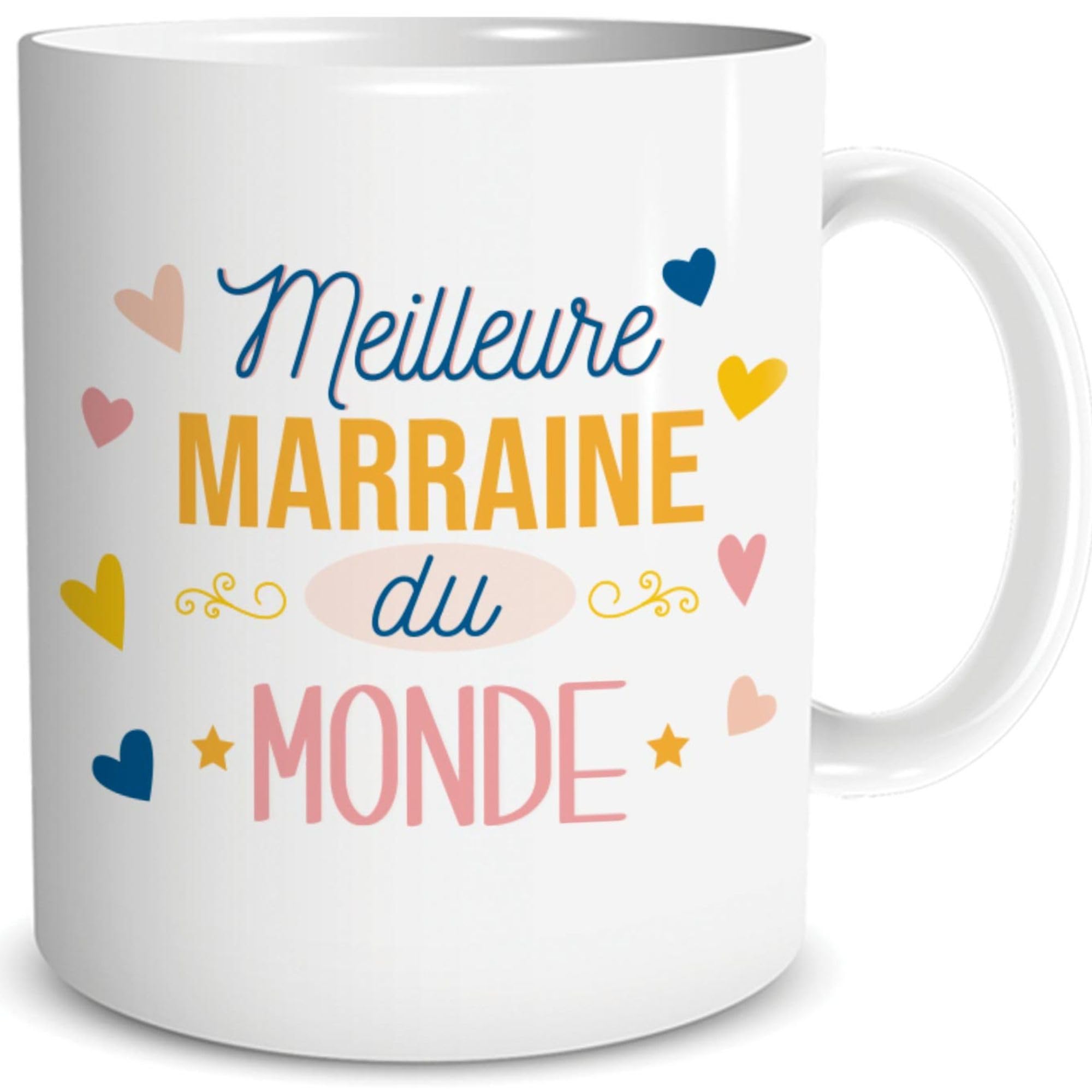 Sud Trading Mug with ''Meilleure Marraine'' (''Best Godmother'') Design, Cups