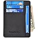 RFID Slim Wallet Leather Front Pocket Minimalist Wallet Card Holder Money Clip