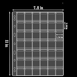 Ettonsun 10 Sheets Coin Collecting Pages 42-Pocket