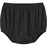 EEOST Adult Diaper Cover for Incontinence Noiseless Leak-Protection Underwear Plastic Pants Over Diapers Waterproof Rubber Pants (Black, Medium)