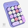 MOFII Wireless Number Pads - Purple Numeric Keypad 18 Keys USB 2.4G Round Keycap Colorful Extensions Keypads, Financial Accounting Portable Numpad 10 Key for Laptop/PC/Notebook/Surface Pro