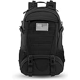 Jueachy Tactical Backpack for Men Hiking Day Pack Molle Military Rucksack Waterproof 30L EDC Bag with USA Flag Patch