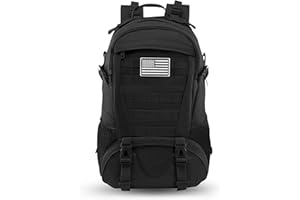 Jueachy Tactical Backpack for Men Hiking Day Pack Molle Military Rucksack Waterproof 30L EDC Bag with USA Flag Patch
