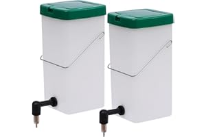 2Pcs Rabbit Water Bottle 1L Large Capacity Leakproof Rabbit Waterer with Stainless Steel Nipple for Small Pet Bunny Ferret Ha