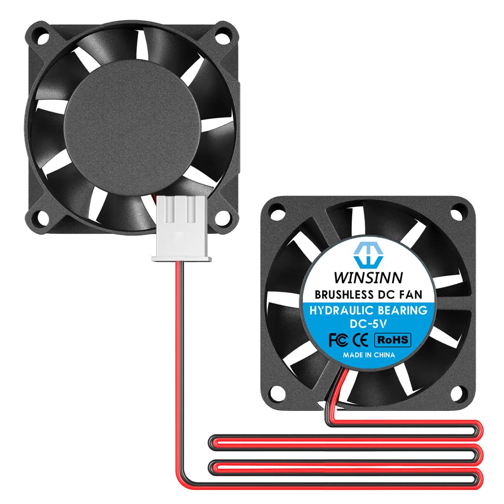 WINSINN Mini 25mm Fan 5V Hydraulic Bearing Brushless 2507 25x7mm - High Speed (Pack of 4Pcs)