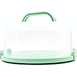 Top Shelf Elements Cake Carrier for Up to 10 inch x 4 1/2 inch Cake. Two Sided Fashionable Stand Doubles as Five Section Serv