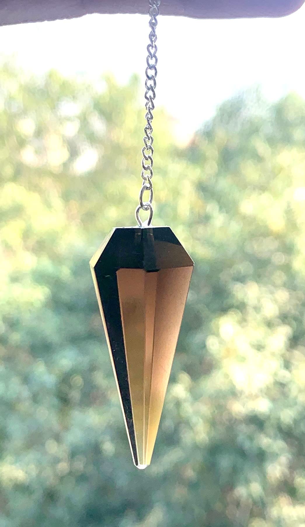 Smokey Quartz Dowser Cone Pendulum Crystal Healing Gift Positive Energy Reiki FENG Shui Gemstone Concentration