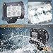 TURBO SII 4Pcs 4Inch 18W LED Pods Work Light Spot Beam Super Bright Offroad Driving Fog Lights Waterproof IP67 LED Cubes for Truck Boat ATV UTV 12-24V,1 Year Warranty (4Pcs 18W Flood Light)