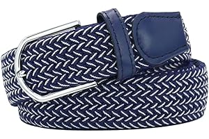 Huyfhksd Multicolored Elastic Woven Golf Belts Casual Braided Stretch Belt for Men and Women