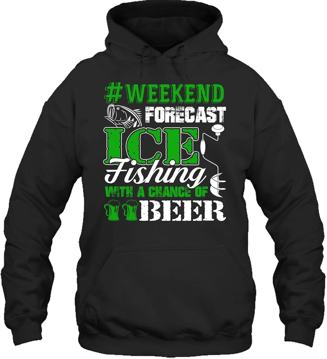 Ice Fishing TShirt Ice Fishing Weekend Forecast Cool T