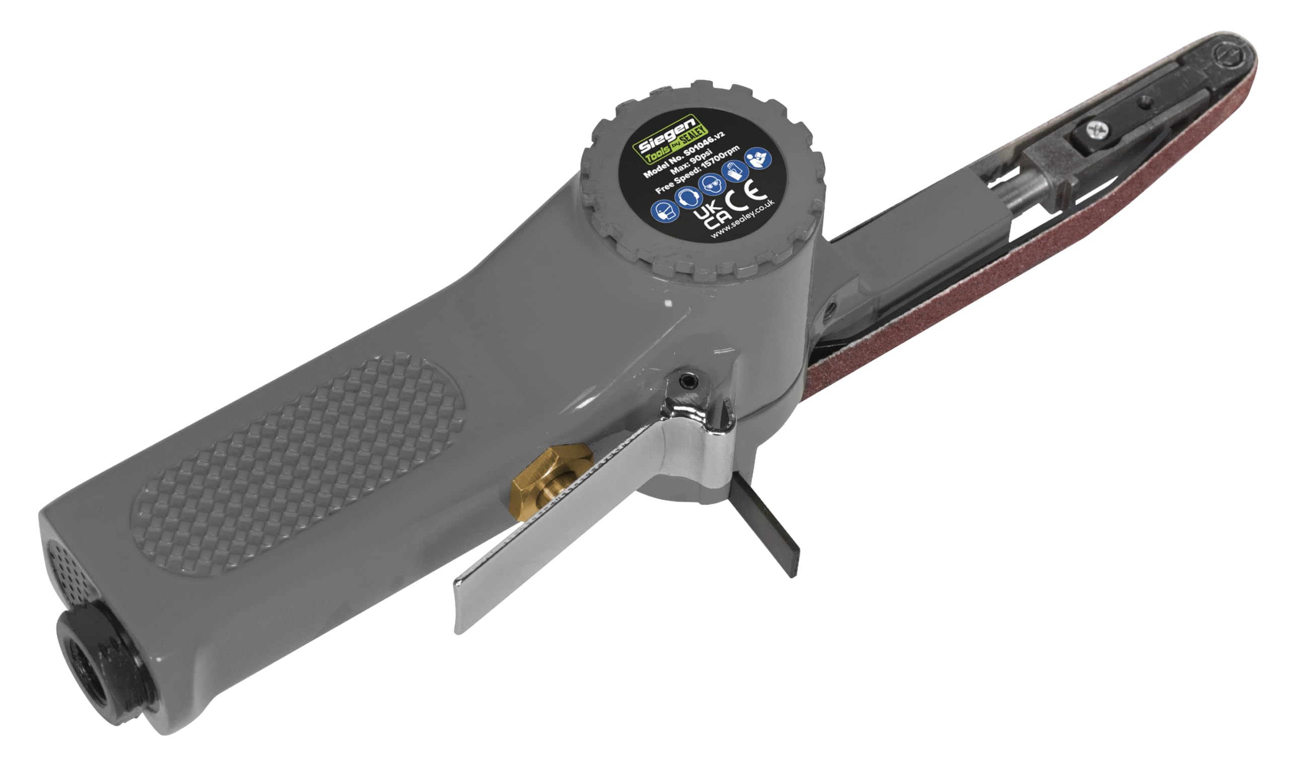 Sealey S01046 Air Belt Sander 10mm x 330mm, Yellow