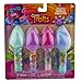 Townley Girl Trolls Lip Balm with Hair, 4 Count