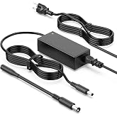 65W Laptop Charger Compatible with Dell Inspiron Latitude, 4.5mm/7.4mm | 65W Adapter with 4.5mm &amp; 7.4mm Dual Tips. Compatible with Dell Inspiron, Latitude &amp; Vostro. 9FT Cord, Supports 45W.