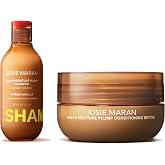Josie Maran Love is in the Hair Kit - Includes Argan Moisture Plump Hair Shampoo &amp; Conditioner Butter - Hydrating &amp; Volumizing - Strengthens &amp; Repairs Strands - Citrus Vanilla (2 Piece Set)