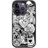 CASETiFY Impact iPhone 14 Pro Case [4X Military Grade Drop Tested / 8.2ft Drop Protection/Compatible with Magsafe] - matt Darling Sticker Collage - Matte Black