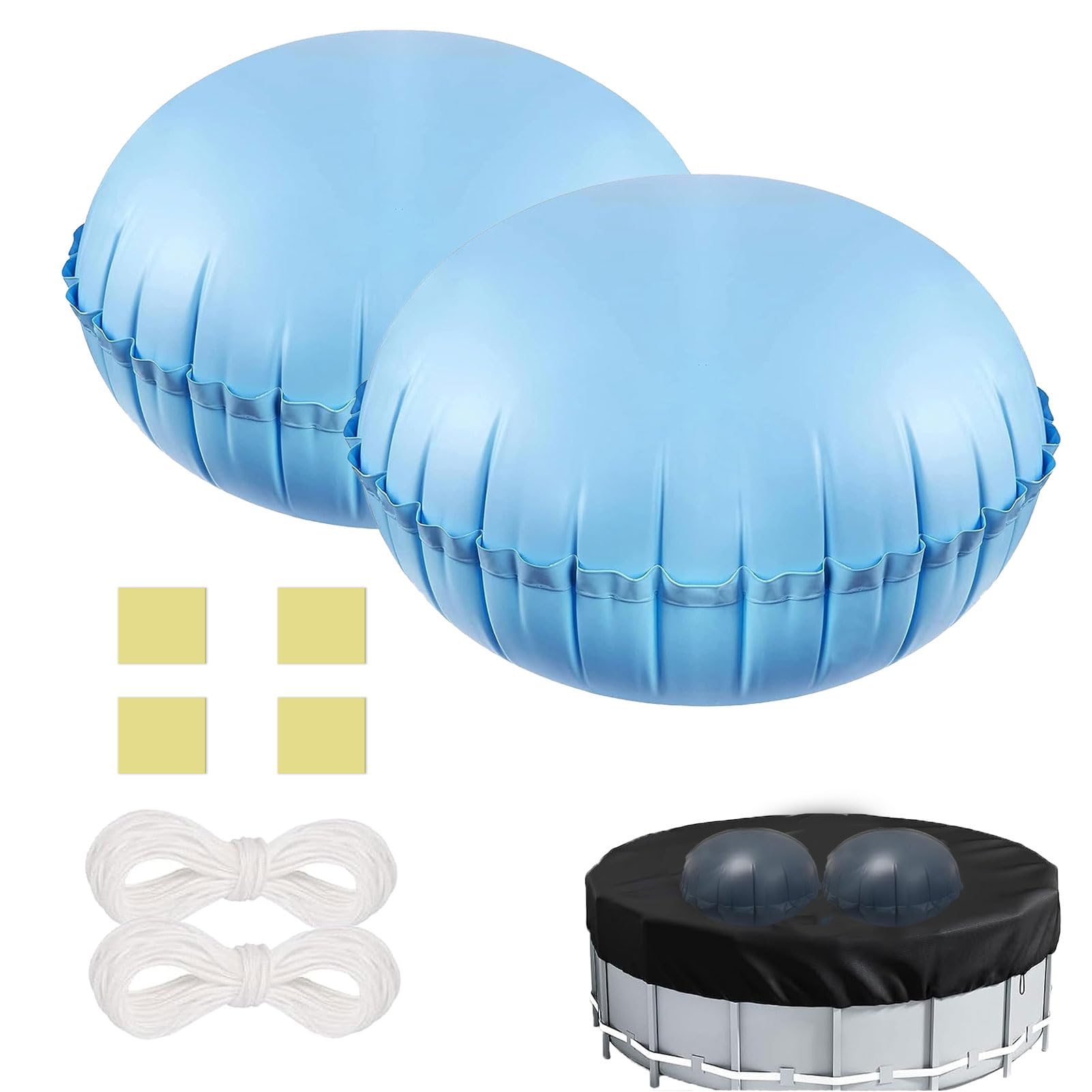 Tefola Product Winter Swimming Pool, 2 x 48 inches Pool Cushion, Pool Air Cushion, Inflatable Pillow for Above Ground Ice Equalizer for Swimming Pools