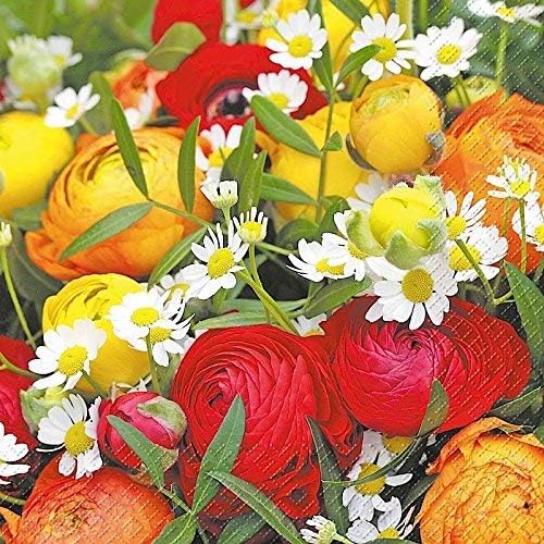 Melinda Floral Roses 3 ply printed paper napkin by Stewo / 20 Pack - 33x33cm