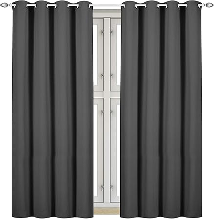Utopia Bedding 2 Panels Blackout Room Darkening Curtains