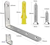 Hyber&Cara 6 Pack Heavy Duty Right Angle Bracket Stainless Steel 125x75mm view 2