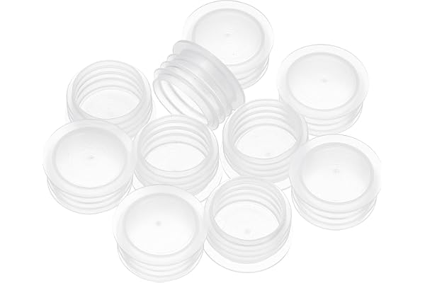 uxcell 10Pcs Salt Shaker Stoppers 3/4in 4 Layer Plastic Salt Shaker Plug | Stopper Clear Replacement Plug Bottle Caps Reusabl