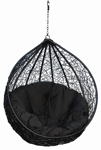 Carry Bird Outdoor Furniture Single Seater Swing / Hammocks, Beautiful Black Color
