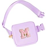 Uygafly Gifts for Grandkids - Initial Purse Fanny Pack Crossbody Bag Mini Travel Bag,Birthday Gift for 2 3 4 5 6 7 8 9 10 11 Year Old Teen Girls - Lavender,M