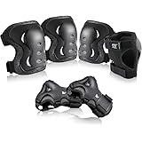 boruizhen Kids & Adult/Youth Knee and Elbow Pads with Wrist Guards 3 in 1 Protective Gear Set for Skateboarding Cycling BMX B