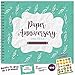 Unique 1st Wedding Anniversary Memory Book with Stickers and A Matching Card - 5-Second Memory Journal for Your Special Paper Anniversary - The Perfect Keepsake Booklet for Special Memories