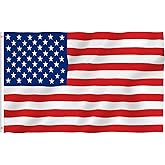 Roll Maven 1 Piece 4x6 Foot American Flag | US Flag Vivid Color and UV Fade Resistant - Canvas Header and Double Stitched | Lightweight Duty Outdoor Polyester US Flags with Brass Grommets (4 x 6 Ft)