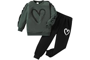 HSOXLQF Kids Toddler Girl Long Sleeve Bow Sweatshirt & Denim Straight Leg Jeans Pants Fall Winter Outfits Set