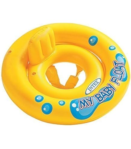 Anillo De Natación Inflable Con Parasol Para Niños De 3 A 36 Meses – Asiento Con Protección Solar, PVC Resistente, Diseño Con Campanas Y Patrones Divertidos
