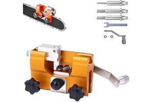 Klampero Chain Sharpener, Chain Saw Sharpener Tool, Chainsaw Sharpener Jig Kit Universal Chain Saw Blade Sharpening Tool with