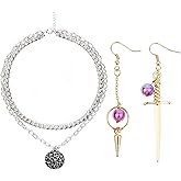 Probeauty Anime Necklace Earrings Set Costume Accessories for Women Halloween Cosplay