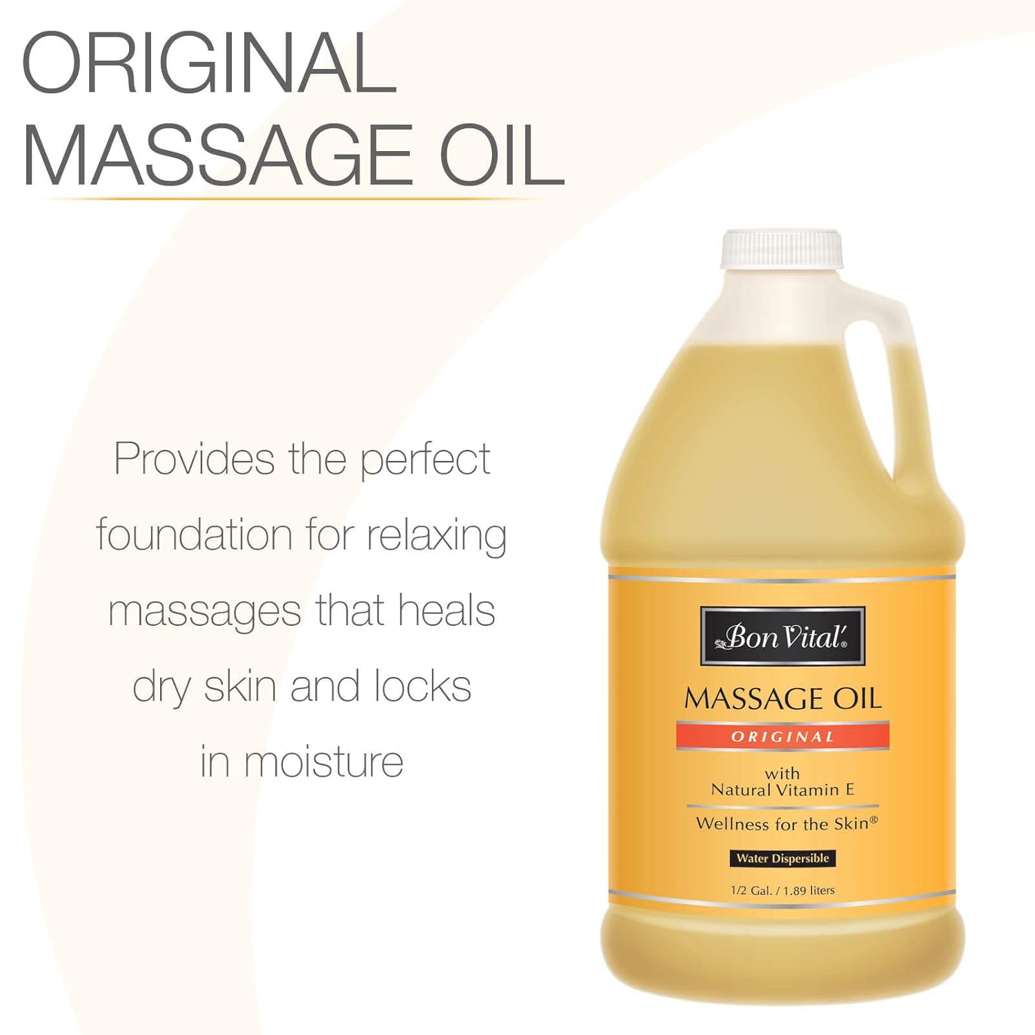 Bon Vital' Original Massage Oil for a Versatile Massage Foundation to Relax Sore Muscles & Repair Dry Skin, Most Requested Best Massage Oil on Market, Unbeatable Consistency and Quality, 1/2 Gallon: Industrial & Scientific