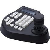 EVERSECU Mini Analog PTZ Camera Keyboard with 4D Joystick, PTZ Speed Dome Camera Controller with RS485 Input