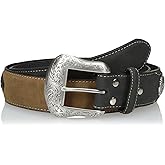 Nocona Men's Black Overlay String Lace Arrow Concho Tab Belt
