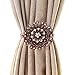 Curtain Tiebacks,Kisstaker 1 Pair Crystal Magnetic Curtain Tiebacks Tie Back Clips Holdbacks Buckle Decorative Drapes (Bronze)