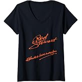 Womens Rod Stewart Blondes V-Neck T-Shirt