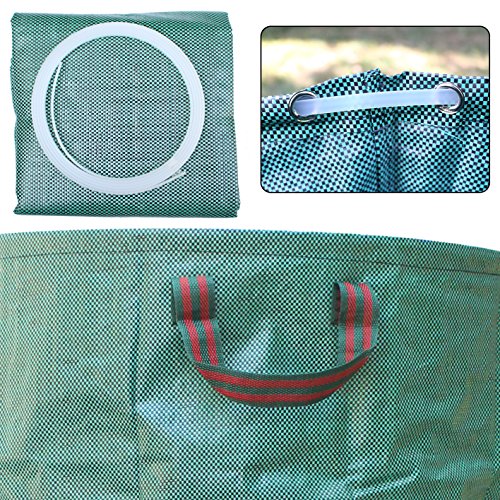 PHYEX Professional 4-Pack 132 Gallon Gardening Bags for Lawn Yard, Extra Large Reusable Leaf, Waste and Trash Container - Thumbnail 2