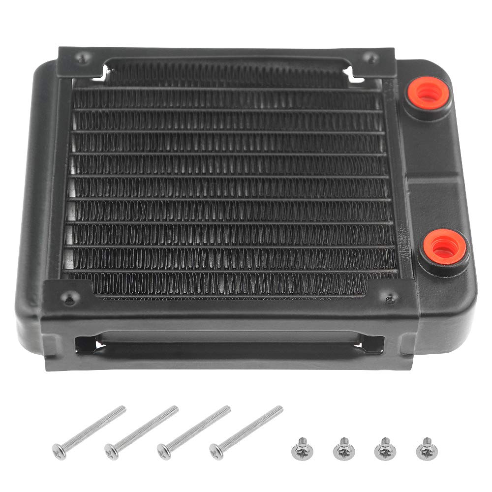 BXQINLENX 10 Pipe Aluminum Heat Exchanger Radiator for PC CPU CO2 Laser Water Cool System Computer 120mm(B)