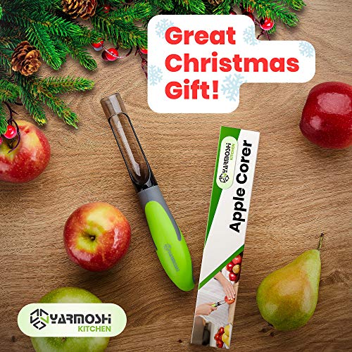 Yarmoshi Apple Corer, PP Clear Blade. Perfect for Coring Pears and Other Fruits and Vegetables. Ergonomic Penguin Handle with Non-Slip Rubber Coating for Easy Grip. Dishwasher Safe - Thumbnail 5
