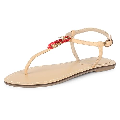 nude leather flat sandals