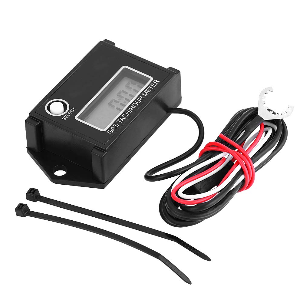 Digital Tachometer LCD Digital Tach/Hour Meter Gauge RPM Tester With Wire for 2/4 Stroke Engine Motorcycle,Instruments