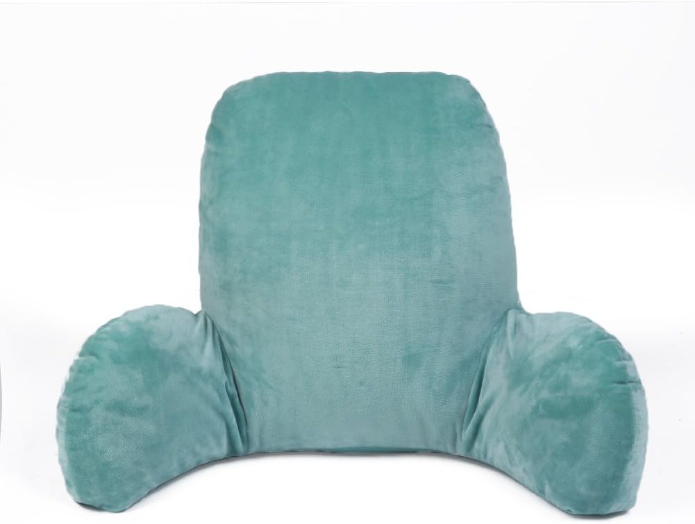CONMING Shredded Foam Pillow Luxury Support Sofa Bed Office Chair Rest Seat T-Shape Pillow Reading Back Support Cushion Insert Fiber Cotton WIth Removable Cover for Childs or Adults